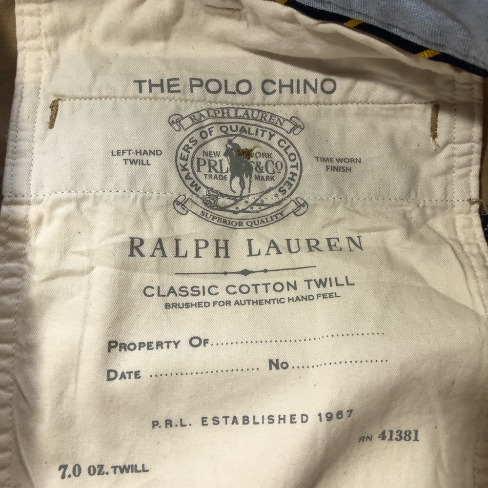 NWT polo Ralph Lauren men stretch straight fit 40x32 khakis embroidered skulls - Picture 6 of 10
